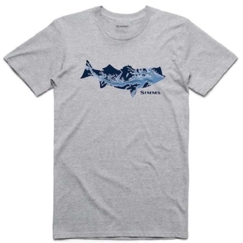 Футболка SIMMS Striper Bay Fill T-Shirt цвет Grey Heather