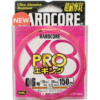 Плетенка DUEL Hardcore X8 PE Pro 150 м 0,13 мм цв. Оранжевый в интернет магазине Rybaki.ru