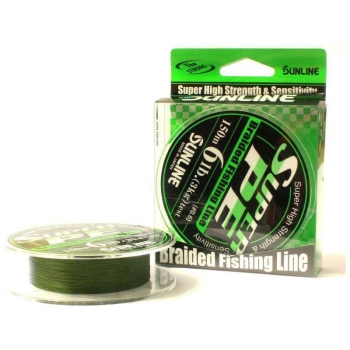 Плетенка SUNLINE New Super PE 150 м 0.4 цв. dark green в интернет магазине Rybaki.ru