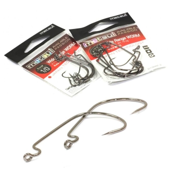 Крючок офсетный METSUI Wide Range Worm цв. bln № 1/0 (6 шт.) в интернет магазине Rybaki.ru