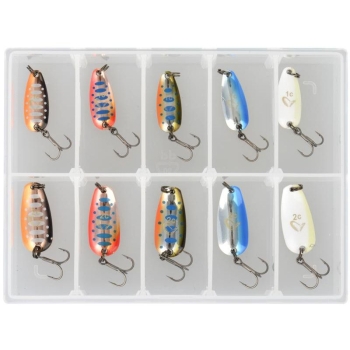 Набор блесен SAVAGE GEAR Nails Micro Spoon Kit1 #1c & #2c (10 шт.) в интернет магазине Rybaki.ru