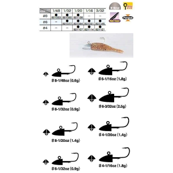 Джиг-Головка DECOY SV-51 № 6 0,9 гр 1/32 oz в интернет магазине Rybaki.ru