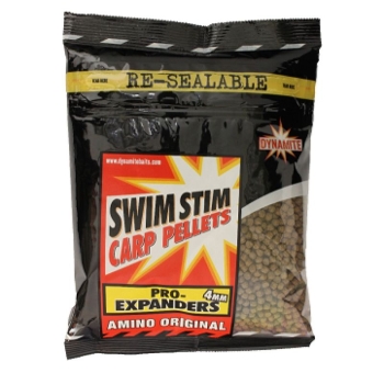 Пеллетс DYNAMITE BAITS Swim Stim Pro-Expanders Amino Original 4 мм 350 гр. в интернет магазине Rybaki.ru