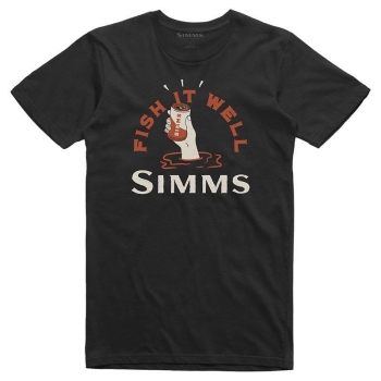 Футболка SIMMS Cheers Fish It Well T-Shirt цвет Black в интернет магазине Rybaki.ru