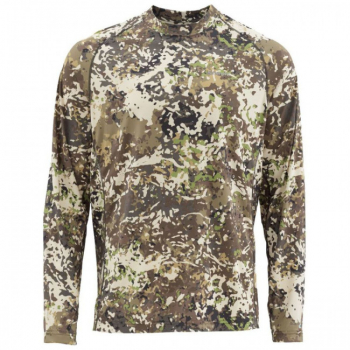 Термокофта SIMMS Solarflex LS Crewneck - Print цвет River Camo в интернет магазине Rybaki.ru