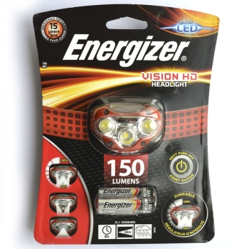 Фонарь налобный ENERGIZER HL Vision HD 3AAA цвет красный
