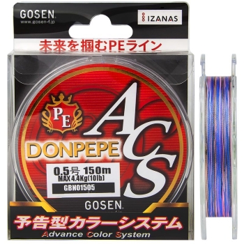 Плетенка GOSEN 4PE Donpepe ACS 150 м цв. Красный № 0,4 в интернет магазине Rybaki.ru