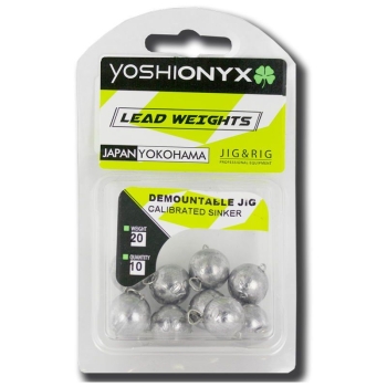 Груз-Головка YOSHI ONYX Demountable Calibrated Sinker чебурашка разборная 10 гр. (10 шт.) в интернет магазине Rybaki.ru