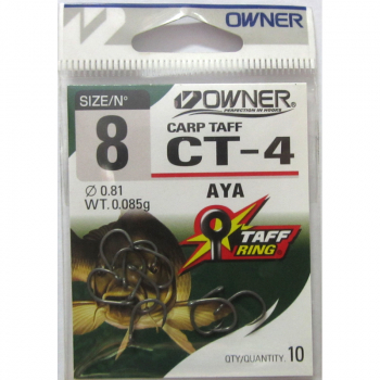 Крючок одинарный OWNER 53274 CT-4 Carp Taff № 2 (7 шт.)