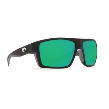Очки поляризационные COSTA DEL MAR Bloke W580 р. XL цв. Matte Black + Matte Gray цв. ст. Green Mirror Glass в интернет магазине Rybaki.ru