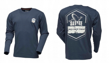 Лонгслив SAVAGE GEAR Simply Savage Rex Tee Long цвет синий в интернет магазине Rybaki.ru