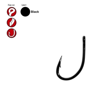 Крючок карповый GAMAKATSU G-CARP SUPER (10 шт.) № 1 black в интернет магазине Rybaki.ru