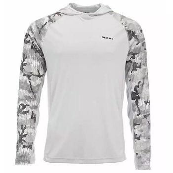 Термокофта SIMMS SolarFlex Hoody Print цвет Hex Flo Camo Steel