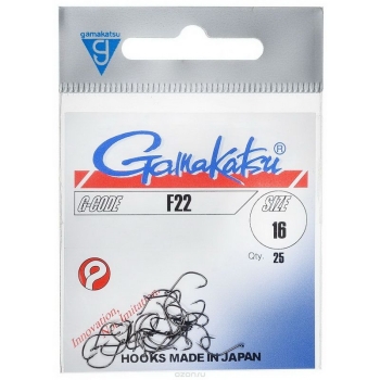Крючок одинарный GAMAKATSU F22 № 6 25 шт.)