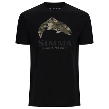 Футболка SIMMS Trout Regiment Camo Fill T-Shirt цвет Black в интернет магазине Rybaki.ru