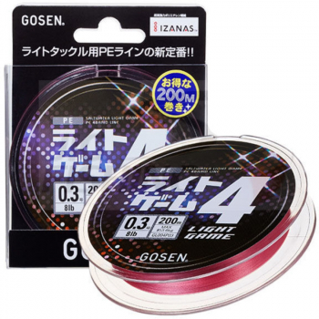 Плетенка GOSEN Light Game PE X4 цв. розовый #0.15 в интернет магазине Rybaki.ru