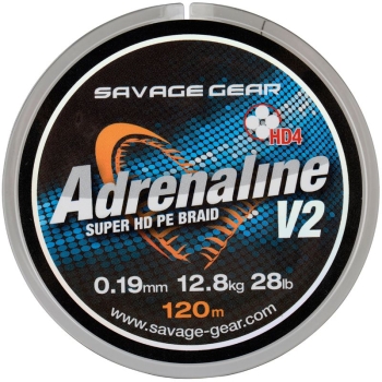 Плетенка SAVAGE GEAR HD4 Adrenaline V2 120 м 0,08 мм цв. серый в интернет магазине Rybaki.ru