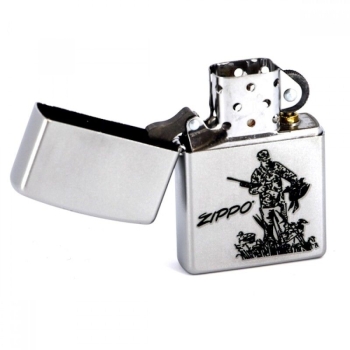 Зажигалка ZIPPO Duck Hunting, с покрытием Satin Chrome в интернет магазине Rybaki.ru