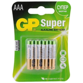 Батарейка GP Super alkaline AAA LR03-4BL (24A-2CR4) тип ААА (4 шт.)