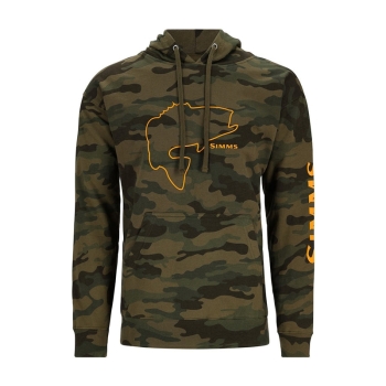 Толстовка SIMMS Bass Outline Hoody цвет Woodland Camo в интернет магазине Rybaki.ru