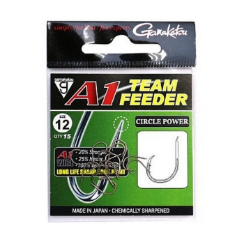 Крючок одинарный GAMAKATSU A1 Team Feeder Circle Power № 10 (15 шт.) в интернет магазине Rybaki.ru