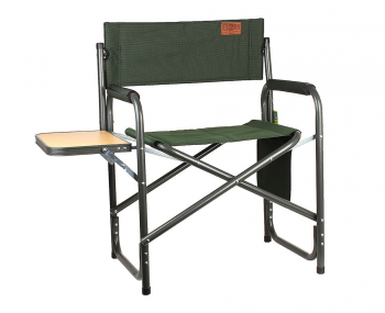 Кресло CAMPING WORLD Mister с боковым откидным столиком цв. зеленый