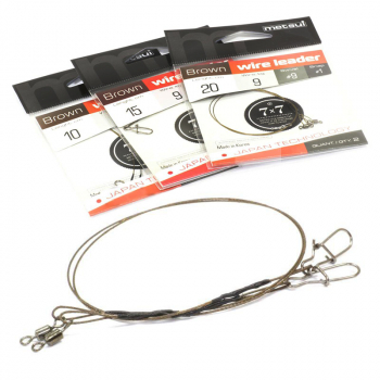 Поводок METSUI 7X7 Brown Wire Leader 10 см 9 кг (2 шт.) в интернет магазине Rybaki.ru