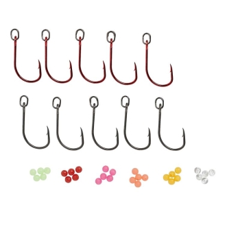 Крючок одинарный SAVAGE GEAR S1 Single Hook Red & DG Kit № 3/0 (10 шт.)