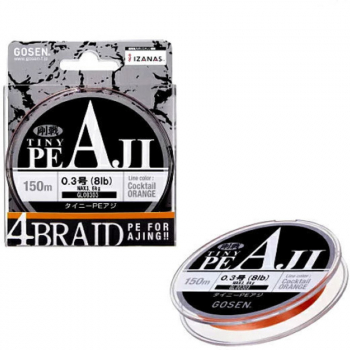 Плетенка GOSEN Tiny Aji PE X4 150 м цв. оранжевый #0.25 в интернет магазине Rybaki.ru