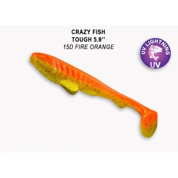 Виброхвост CRAZY FISH Tough 5,9" (2 шт.) зап. анис, код цв. 15d