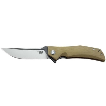 Нож складной BESTECH Scimitar сталь D2 рукоять G-10 бежевая в интернет магазине Rybaki.ru