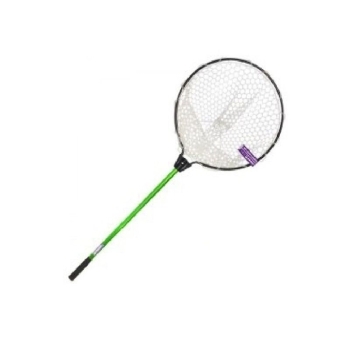 Подсачек KAHARA Rubber Landing Net для форели обруч D-45 см, гл. 30 см, рукоять 70 см зеленая в интернет магазине Rybaki.ru