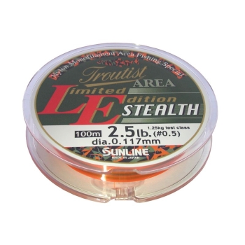 Леска SUNLINE Troutist Area LE Stealth 100 м цв. ярко-оранжевый / прозрачный 0,117 мм в интернет магазине Rybaki.ru