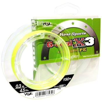 Плетенка YGK Real Sports G-Soul PEx3 150 м цв. Желтый # 0,7 в интернет магазине Rybaki.ru