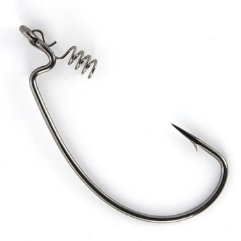 Крючок офсетный YOSHI ONYX Offset Hook Magna HD 1 BN с пружинкой (5 шт.) в интернет магазине Rybaki.ru
