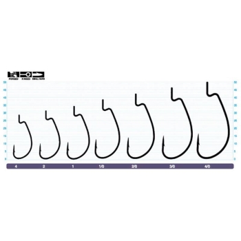 Крючок офсетный OWNER 5109 J-Light Worm Hook №1 (6 шт.)