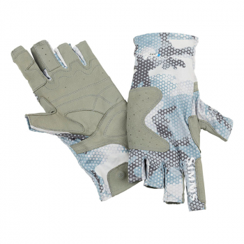 Перчатки SIMMS Solarflex Guide Glove цвет Hex Flo Camo Grey Blue