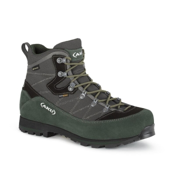 Ботинки треккинговые AKU Trekker III Wide GTX цвет Anthracite / Green в интернет магазине Rybaki.ru