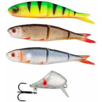 Набор приманок SAVAGE GEAR Soft 4Play Lip Scull Kit 13 см (3 + 1 шт.) цв. Roach/ Rudd/ Firetiger