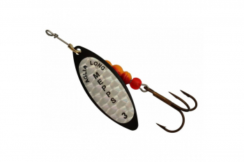 Блесна вращающаяся MEPPS Aglia Long Rainbow № 0 цв. Black в интернет магазине Rybaki.ru