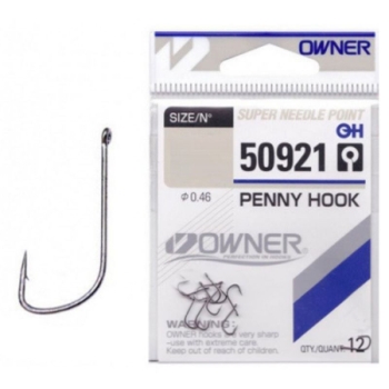 Крючок одинарный OWNER 50921 Penny Hook № 8 ( шт.) в интернет магазине Rybaki.ru