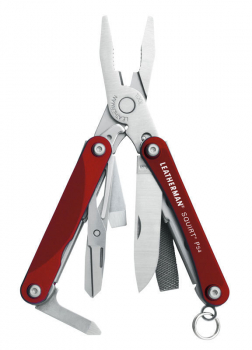 Мультитул LEATHERMAN Squirt PS4 цв. красный