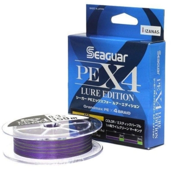 Плетенка SEAGUAR X4 PE Lure Edition 150 м цв. многоцветный #0.2 в интернет магазине Rybaki.ru