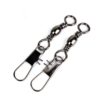 Вертлюг с карабином ROBINSON BARREL SWIVEL (классический) + INTERLOCK SNAP (с внешней застежкой) (10 шт.) № 2/0 в интернет магазине Rybaki.ru