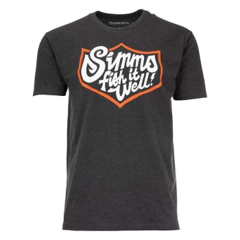 Футболка SIMMS Fish It Well Badge T-Shirt цвет Charcoal Heather