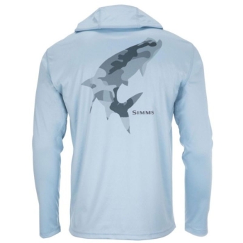 Термокофта SIMMS Tech Hoody - Artist Series цвет Tarpon Woodland Camo Steel/Steel Blue