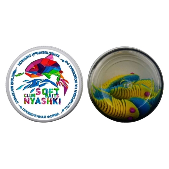 Креатура NYASKI.CLUB Пупа аттр. Сыр цв. Верх: Желтый, Низ: Синий в интернет магазине Rybaki.ru
