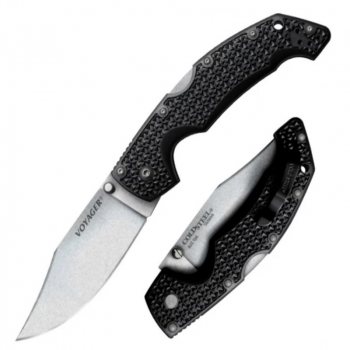 Нож COLD STEEL Voyager Clip Large Plain Edge складной Stonewash в интернет магазине Rybaki.ru