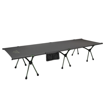 Раскладушка LIGHT CAMP Folding Cot цв. черный / зеленый в интернет магазине Rybaki.ru