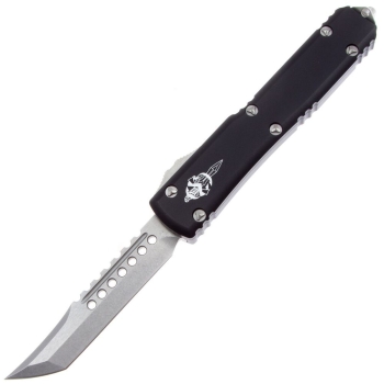 Нож автоматический MICROTECH Ultratech Hellhound CTS-204P рукоять Алюминий цв. Черный в интернет магазине Rybaki.ru